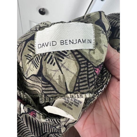 David Benjamin Green Tropical Floral Halter cotton Midi Dress Size 6 Small - Picture 2 of 9